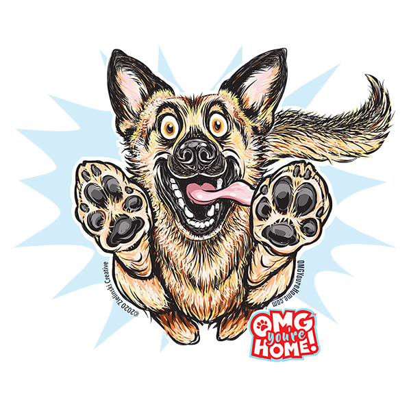 Original German Shepherd Burst design