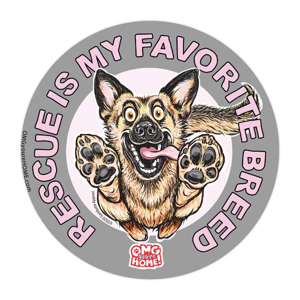 German Shepherd Rescue is my Favorite Breed in pink letters